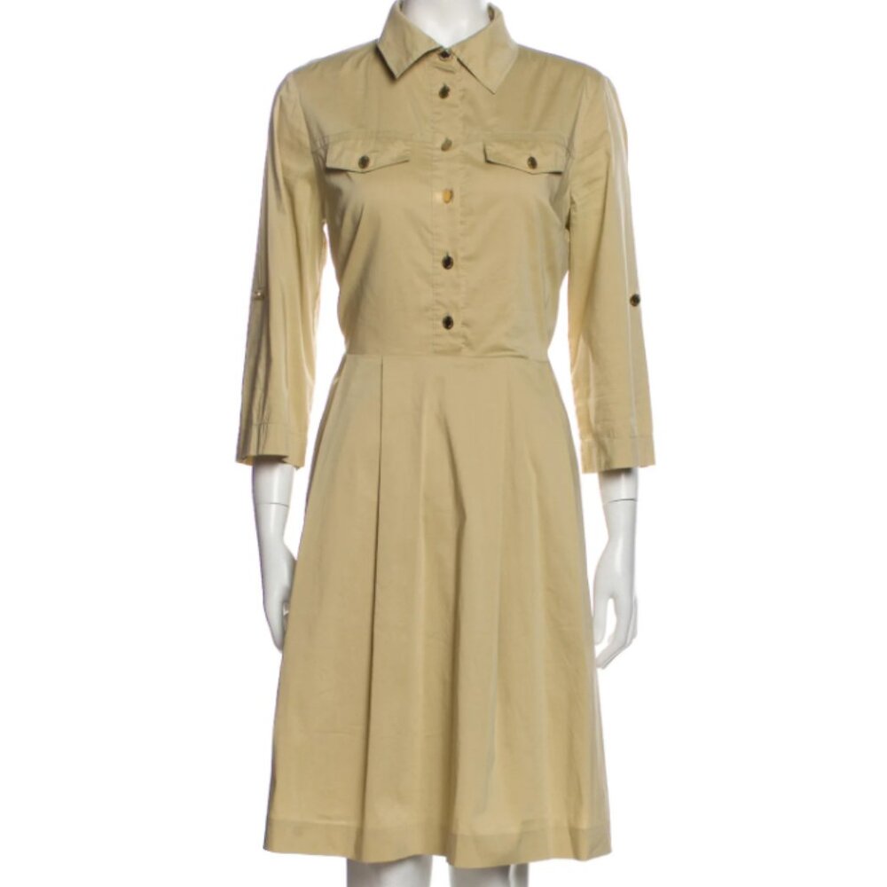Tory Burch Khaki Shirt Dress Size 8